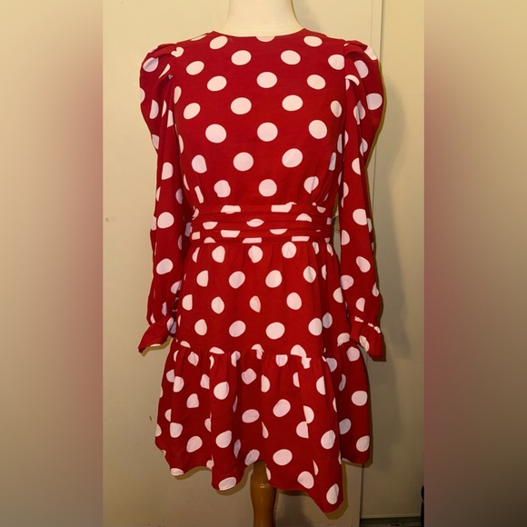 En Saison Vibrant Red Dress - Picture 2 of 4